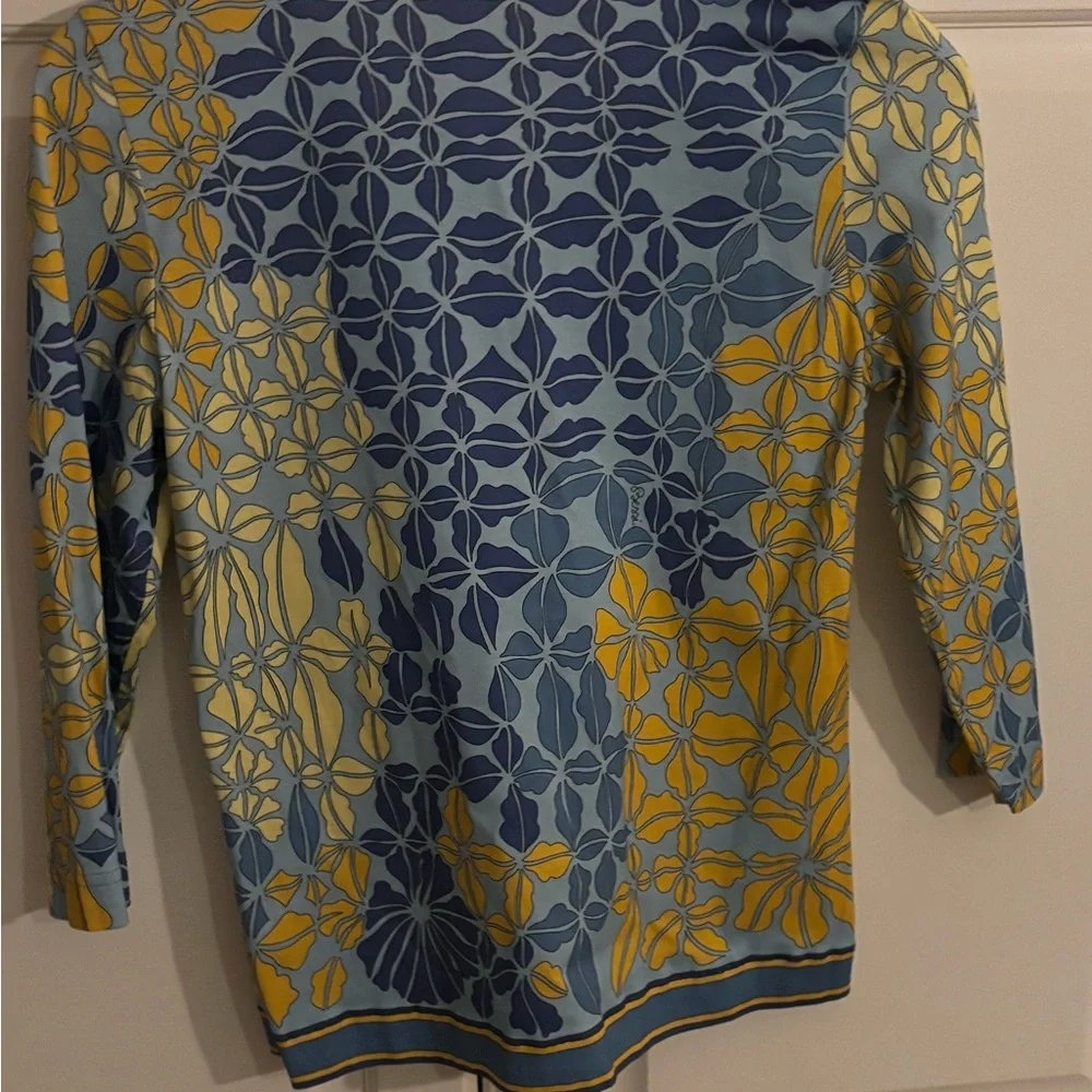 Averardo Bessi Green Multicolor Floral‎ Top Italy Size US 8 - Picture 6 of 7